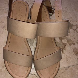 Tan Chunky heels